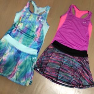 2 Tennis Skirts and 2 Tanks